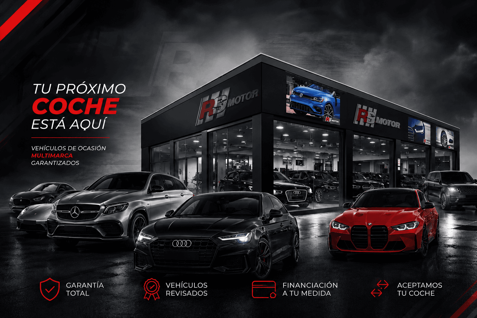 Concesionario RS-Motor con vehículos en exposición